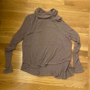 Free people waffle knit turtleneck